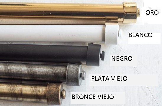 CAÑO LISO DE CORTINA 7/8 ORO X 4MTS